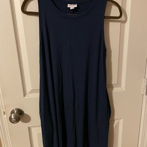 LulaRoe Blue Sleeveless Dress